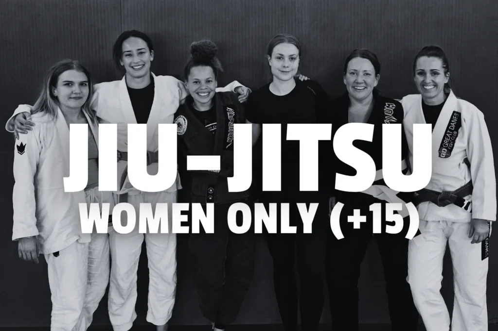 Billede med kvinder i gi og teksten Jiu-Jitsu Women Only